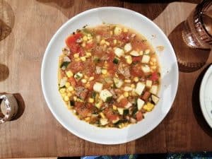 bowl of lamb soup